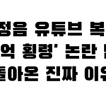 황정음 유튜브 복귀, ’43억 횡령’ 논란 딛고 돌아온 진짜 이유