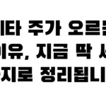 메타 주가 오르는 이유, 지금 딱 세 가지로 정리됩니다