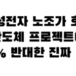 삼성전자 노조가 호남 반도체 프로젝트에 84% 반대한 진짜 이유