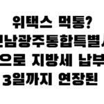 위택스 먹통? 전남광주통합특별시 출범으로 지방세 납부기한 7월 3일까지 연장된 이유