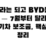 테슬라는 되고 BYD는 안 된다 — 7월부터 달라지는 전기차 보조금, 핵심만 정리