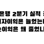 기업은행 2분기 실적 공개: 이자이익은 늘었는데 순이익은 왜 줄었나?