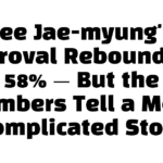 Lee Jae-myung’s Approval Rebounds to 58% — But the Numbers Tell a More Complicated Story